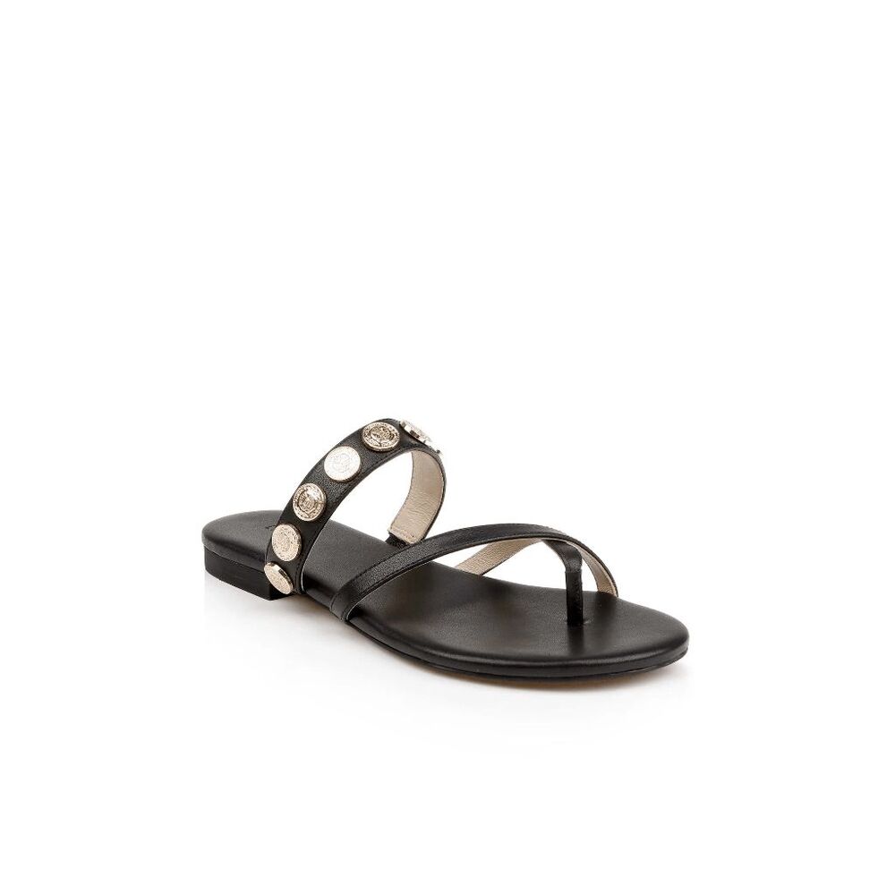 L'AGENCE Hanna Leather Slip-On Sandals Size 7.5 $325